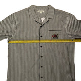 PacSun Cotton Black White Striped Button Front Shirt X-Large