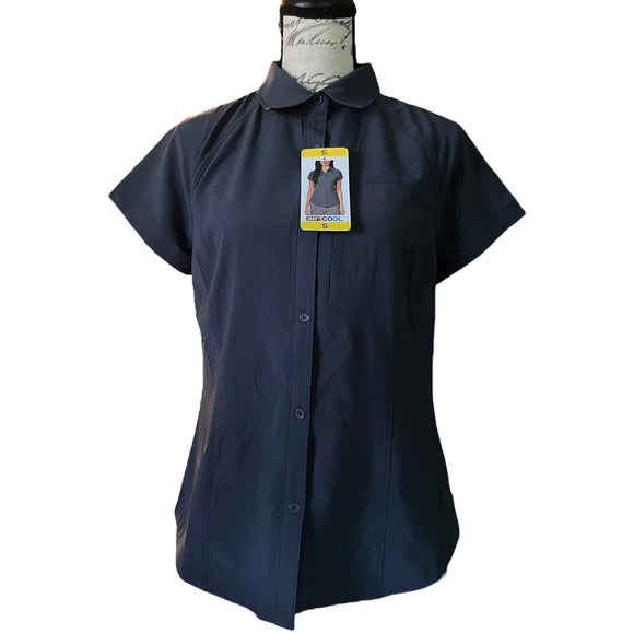 32 Degrees Cool Outdoor Performance Button Front Shirt Small