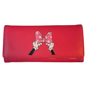 Pink Minnie Mouse Hands Bow Wallet