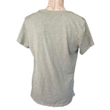 Felina Heathered Green V Neck Short Sleeve Shirt Size Large