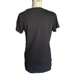 Felina Black Cotton Blend Short Sleeve Shirt Size Medium