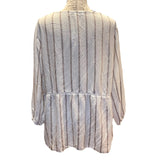 Fever Striped Babydoll Long Sleeve Tunic Size X-Large