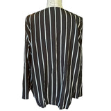 Bloomchic Black White Striped Long Sleeve Shirt Plus Size 14-16