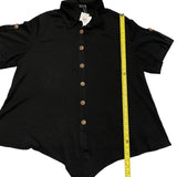 Bloomchic Black Button Tie Front Blouse Shirt Size 18/20