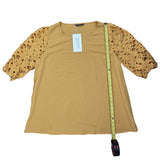 Bloomchic Yellow Gold Lace Eyelet Lace Shirt Size 14/16