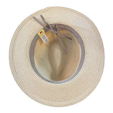 Solar Escape Fedora Beige With Black One Size Hat