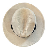 Solar Escape Fedora Beige With Black One Size Hat
