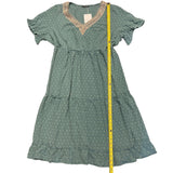 Bloomchic Plus Size Boho Green Midi Dress Size 18/20