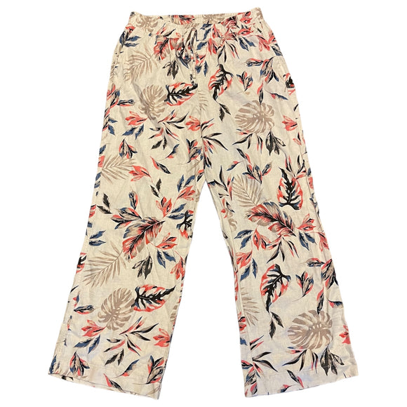 Briggs NWOT Tropical Print Linen Blend Casual Pants Size Large