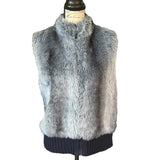 Shaver Lake EUC Blue Faux Fur Sleeveless Vest X-Large