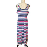Columbia Omni-Wick Cotton Blend Striped Tank Maxi Dress Size X-large