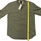 Quiksilver Green Modern Fit Long Sleeve Shirt Jacket Size Medium