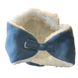 Blue White Boys Fleece Trapper Hat Size Medium 1-2T