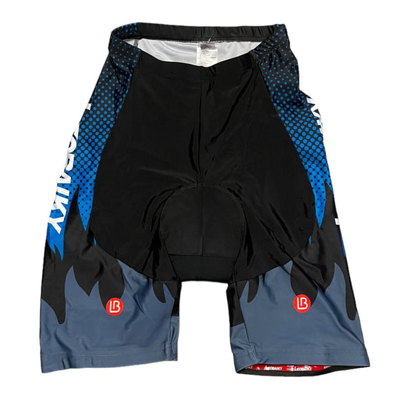 Gouxry Men's Black Blue Padded Bike Cycling Shorts Size XX-Large