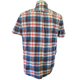 american-eagle-plaid-cotton-short-sleeve-shirt-size-large-back-of-shirt