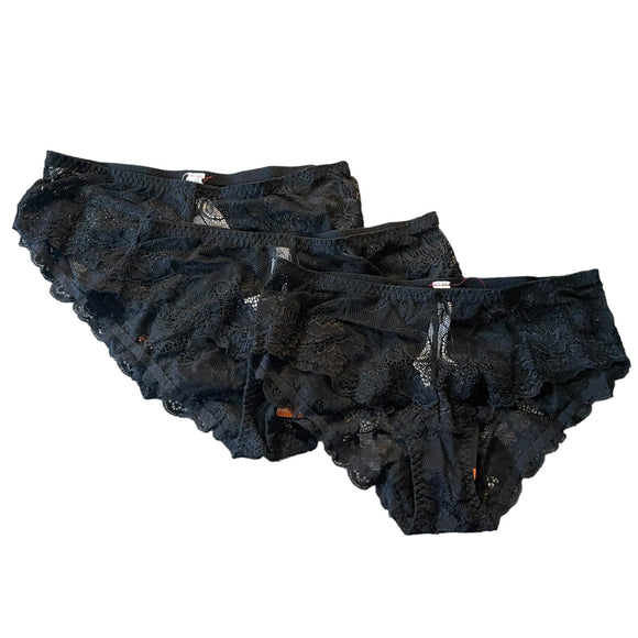 Black Lace Cheeky Womens Underwear Size X-Small