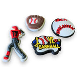 4 Baseball Shoe Charms Decorations