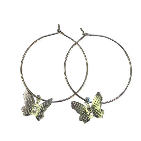 silver-butterfly-hoop-dangle-earrings
