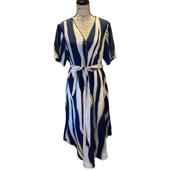 bloomchic-striped-belted-blue-gold-white-dress-size-18-20-front-of-dress