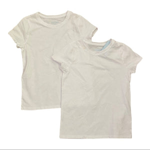 cat-jack-2-girls-size-6-6x-solid-white-t-shirts-small-new-front-of-2-shirts