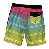 Hurley Boys Colorful Striped Surf Swim Shorts EUC Size 10 25"