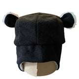 Black White Unisex Toddler Fleece Trapper Hat Size Small 6-12 Months