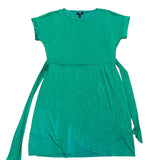 Chaps green dress laying flat