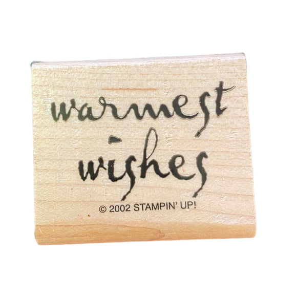 Stampin' Up! 2002 Warmest Wishes Rubber Stamp NEW