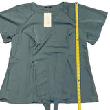 Bloomchic Sage Green Tie Front Shirt Plus Size 18/20
