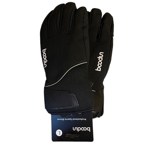 Boondun Black Ski Gloves 3M Thin Sulated Large