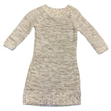 Zara Knit Cream Brown Short Sweater Dress Size Medium