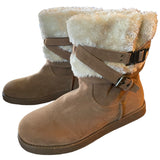 G By Guess Vegan Suede With Fur Trim Azzie Boots Size 10 NEW