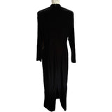 david-warren-vintage-black-velvet-long-maxi-dress-size-14-back-of-dress