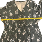 Bloomchic Faux Wrap Green Long Sleeve Dress Size 28