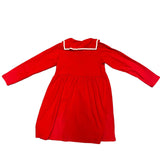 Red Strawberry Long Sleeve Cotton Dress Size 7T NWOT