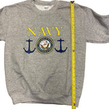 Department Of The Navy Gray Cotton Blend Sweater Small