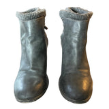 Roxy Dakota Gray Faux Leather Ankle Boots Size 9.5