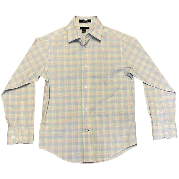 Tommy Hilfiger EUC Boys Multicolor Plaid Button Front Shirt Size 8