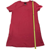 ellen-tracy-a-line-cotton-red-robin-short-sleeve-dress-size-x-large-length