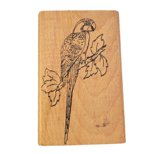 embossing-arts-vintage-1987-wild-bird-parrot-rubber-stamp-front