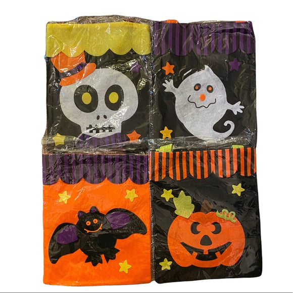 Fun Halloween bags with a skeleton, ghost, bat and pumpkin