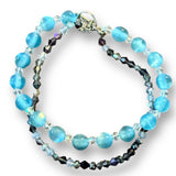 Blue cats eye bracelet view 3