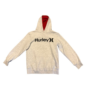 Front of gray Hurley hoodie