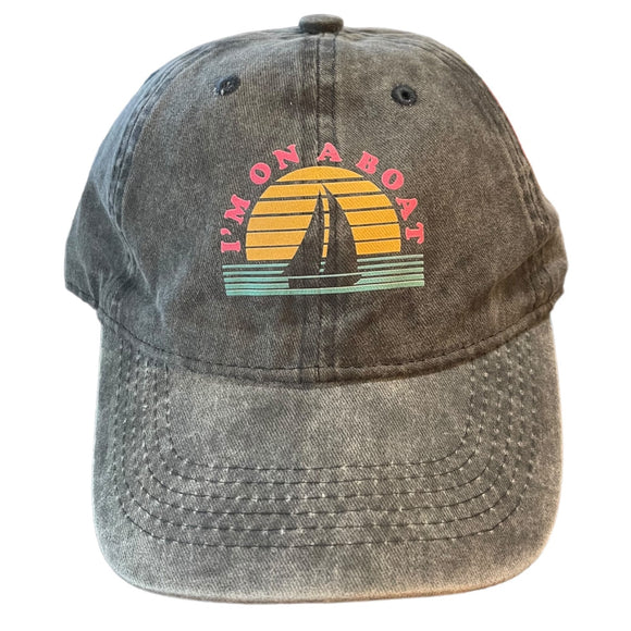 im-on-a-boat-gray-washed-denim-unisex-hat-one-size-1-front