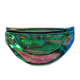  iridescent-pink-green-clear-waist-fanny-pack-front-view