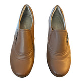 Front of brown shoes