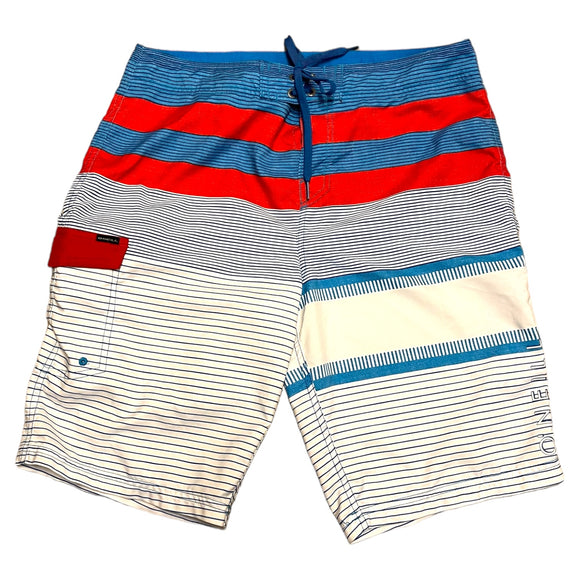 oneill-blue-white-striped-mens-surf-swim-shorts-size-32-front-of-shorts