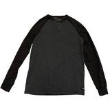 oneill-gray-black-long-sleeve-thermal-cotton-blend-shirt-size-small-front-of-shirt