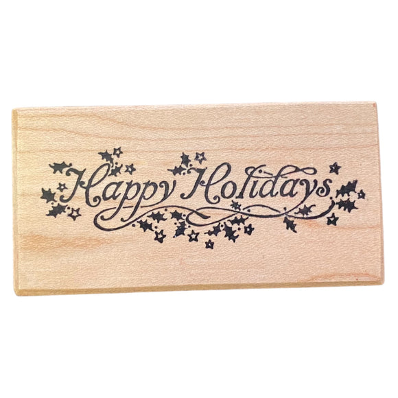 psx-e-079-vintage-happy-holidays-rubber-stamp-1988-front-of-stamp