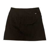 front of black skort